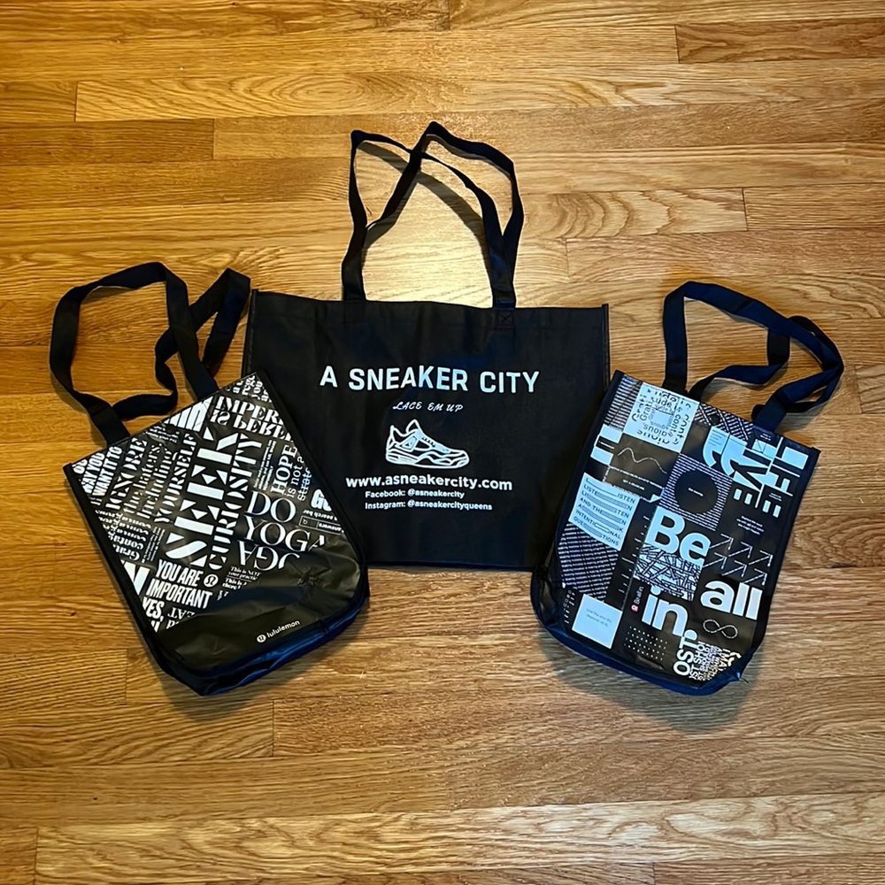 Bundle of three tote bags - two lululemon